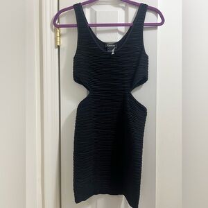 Bebe Textured Black Mini Dress